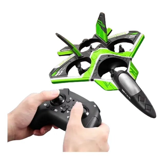 Avión Drone Jet Quadcopter C/ Luz Led Y Control Remoto Clic