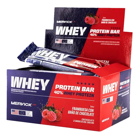 Whey Protein Bar Mervick Barra Proteinas 65g X 12 Unidades