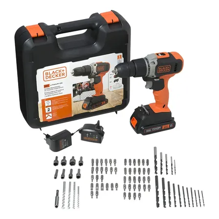 Kit Parafusadeira E Furadeira De Impacto Black+decker 20v Com 80 Acessórios Laranja