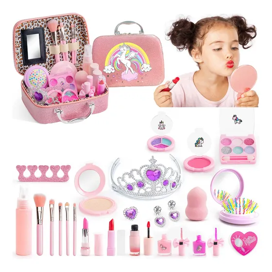 Juguetes Set De Lavable Y Seguro Para Maquillaje Para Niñas