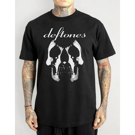 Camiseta Banda Rock Deftones 2003 100% Algodão