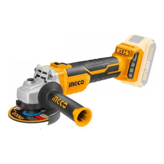 Amoladora Esmeril Galletero Angular Inalámbrica Ingco CAGLI1152 Naranja 4 ½'' 20V sin Batería ni Cargador
