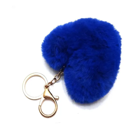 Llavero Pompom Cola Conejo Corazon Cartera Mujer 