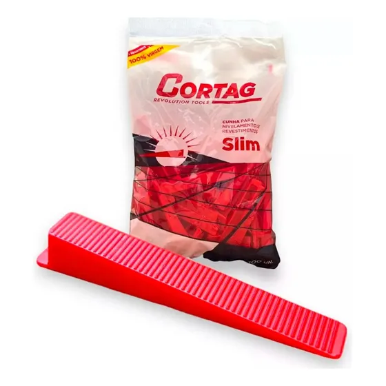 Cuña niveladora de suelo Cortag Slim de porcelana, 100 unidades