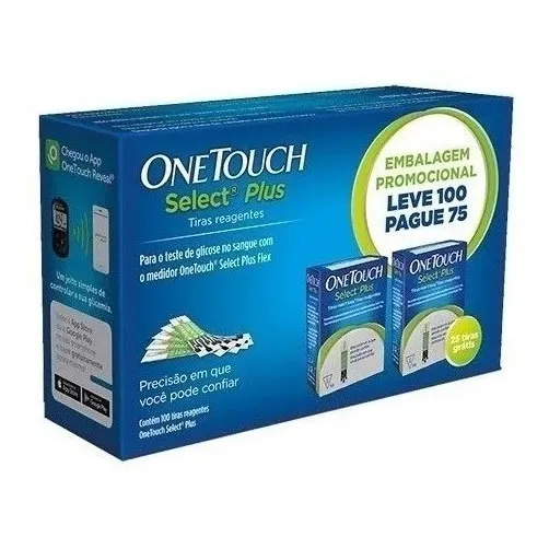 Tiras Reagentes One Touch Select Plus Leve 100 Pague 75