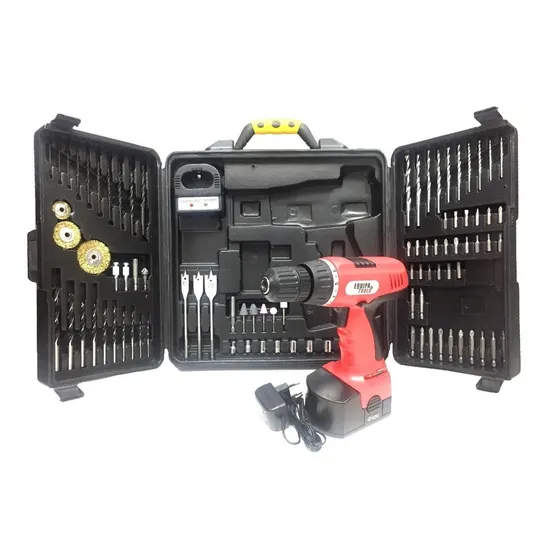 Furadeira Parafusadeira 12v Com Maleta Ferramenta C/ 91 Pçs