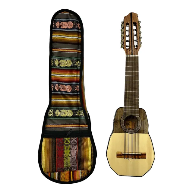 Charango Liso En Cedro Y Boquilla Incrustada Con Forro