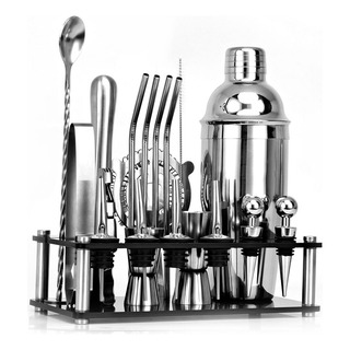Kit De Coctelería Para Bartender, 20 Unidades, Con Soporte, Kit De Coctelería Para Bartender, 20 Unidades, Con Soporte,
