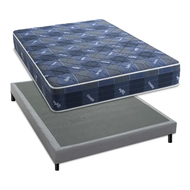 Colchón Chaide Zafiro 29 Cm + Base Zafiro - 2 Plazas Y Media