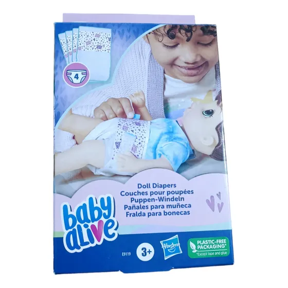 Set 4 Pañales Para Muñeca Baby Alive Diapers Hasbro
