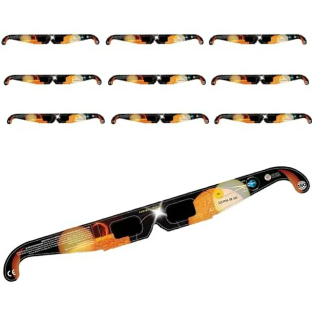 Lote De 10 Gafas Solares Para Eclipse - Certificadas Ce & Is