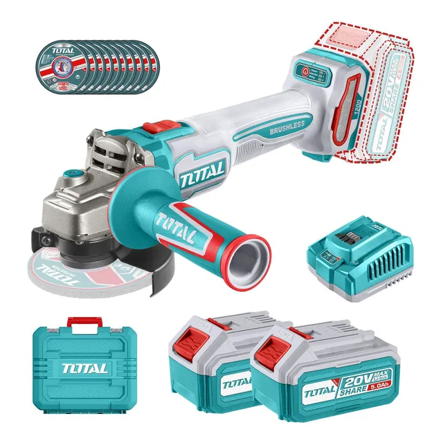 Amoladora Esmeril Angular 4 1/2 Brushless Total Tagli2211532 Color Turquesa Frecuencia 50/60hz