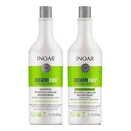Kit Shampoo + Condicionador Plástica Capilar Inoar Cicatrifios Squeeze 1l Cada Kit Shampoo + Condicionador Plástica Capilar Inoar Cicatrifios Squeeze 1l Cada