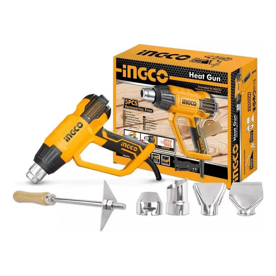 Pistola De Calor Ingco Caliente Vinilo Papel Ahumado 1600w