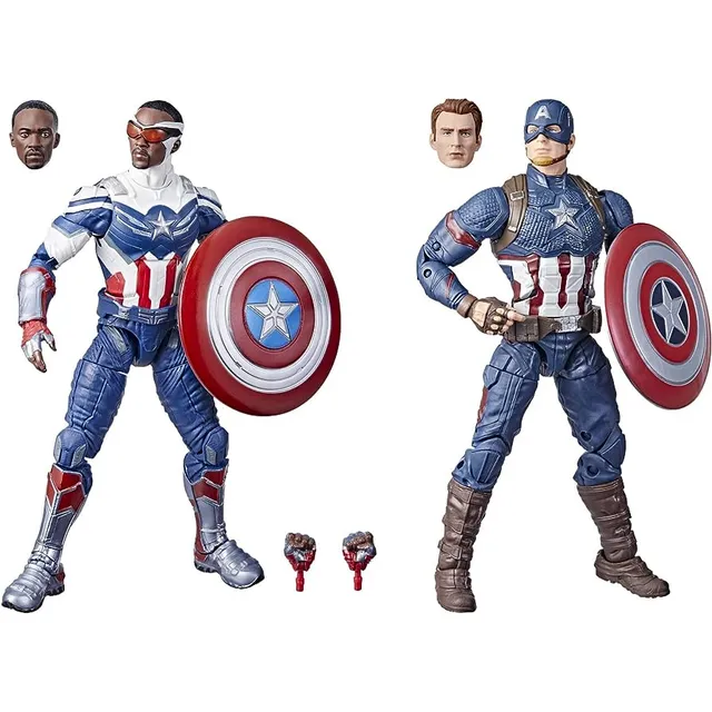 Pack X2 Figuras Capitán América Marvel Legends Series 15 Cm