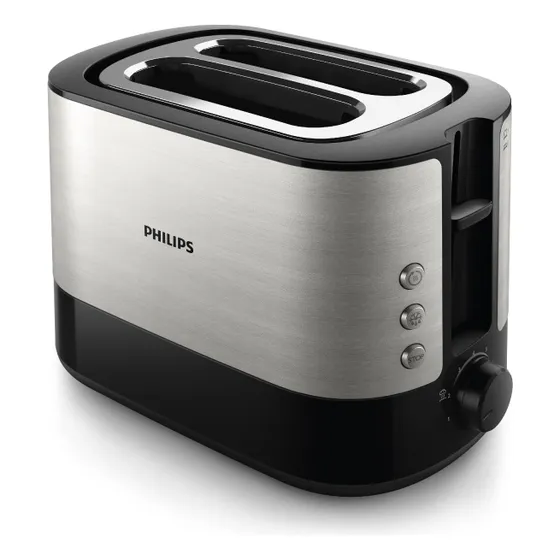 Tostadora Philips  Dise?o Metalico  2 Ranuras  Hd2637/90