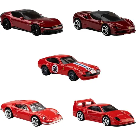 Conjunto de Carrinhos Hot Wheels - Ferrari - 1:64 - Mattel