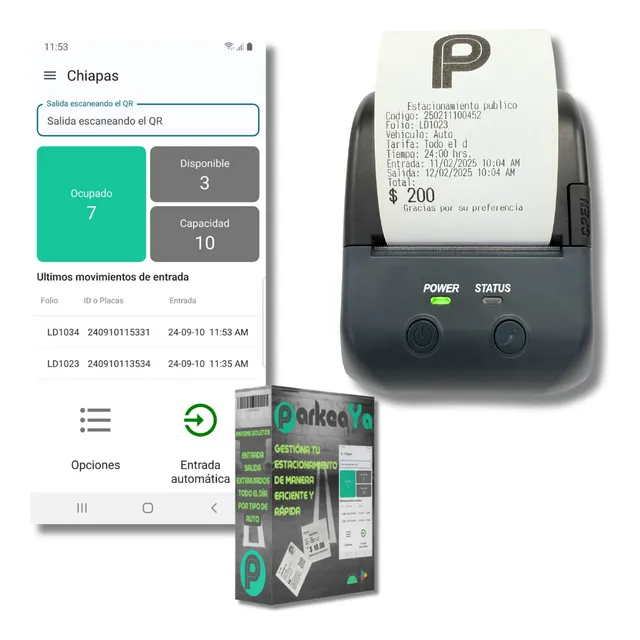 Impresora Portatil Y Aplicacion Para Estacionamientos