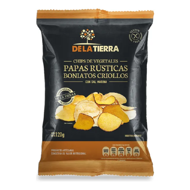 Chips De Vegetales Papas Y Boniatos De La Tierra 120 Grs