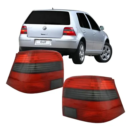 Par Lanterna Fume Golf Gti 1998 99 00 01 02 03 04 05 06 Ambos Lados Vermelho