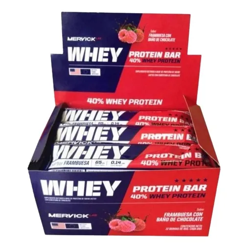 Suplemento en barra MervickLab Carbohidratos sabor frambuesa x 65g