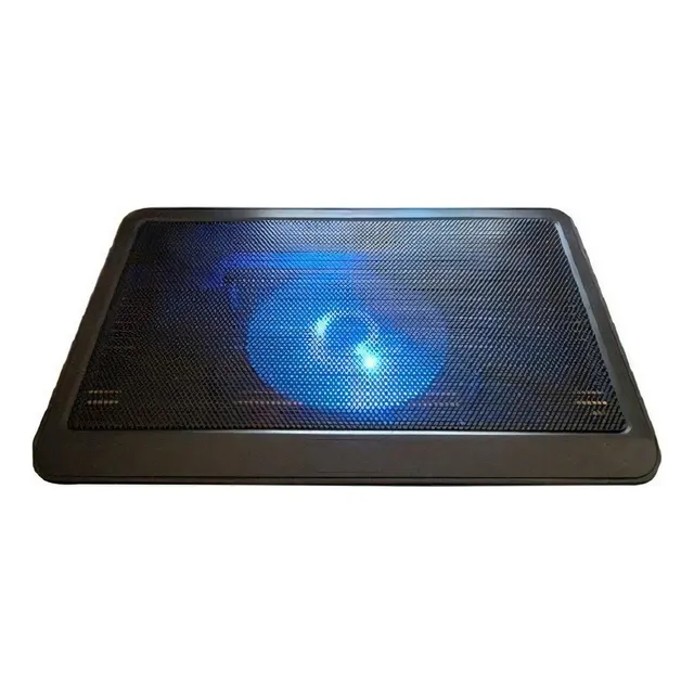 Base Enfriadora Para Laptop 14'' 1 Ventilador 1 Posicion Color Negro LED Azul