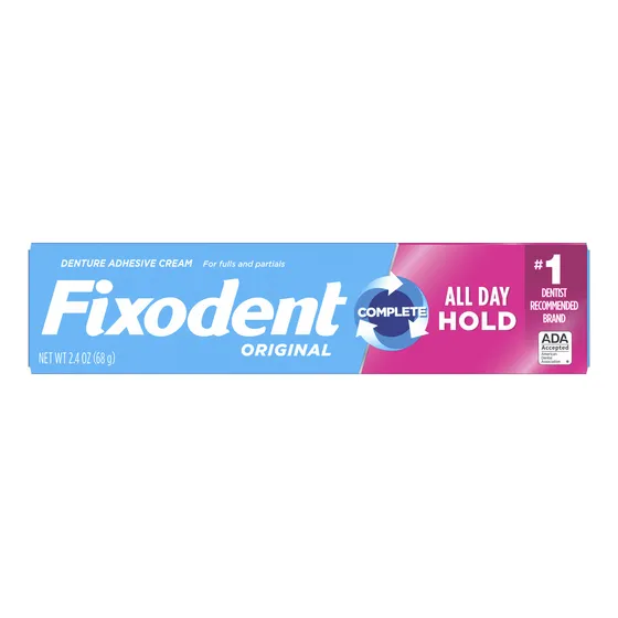 Adhesivo Fixodent Dental Adhesive Cream Dura Todo El Dia 