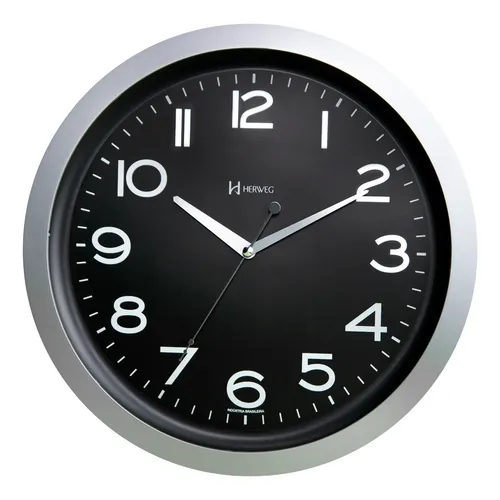 Relógio De Parede Braun Bc17b Silent Sweep 30cm Preto Preto