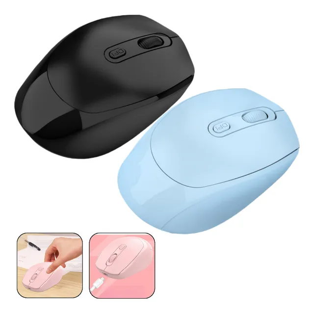 2 Pzs Ratón Inalámbrico Recargable Mouse Bluetooth Optico
