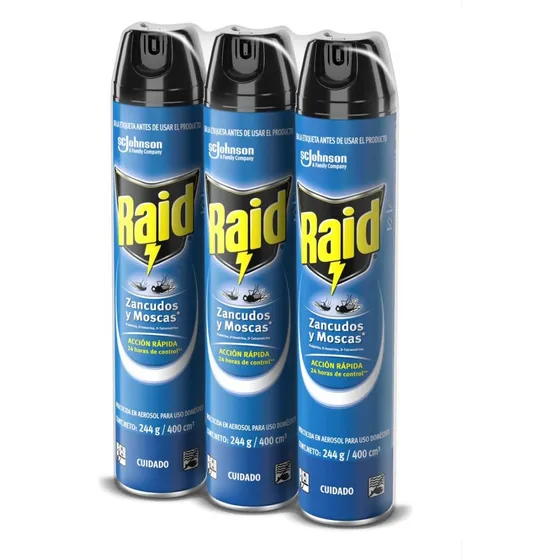 Raid Zancudos, Moscas 400 Ml X3