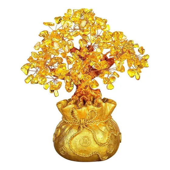 Árbol De Dinero De Cristal Dorado De Fengshui, Riqueza Y Sue