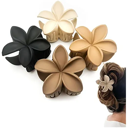 Luvearo 4pc Colgantes De Pelo De La Flor Para Mujer Zd7nh