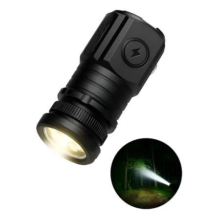 Mini Lanterna Digital Super Led T12 Tática Millitar Potente Branco Preto