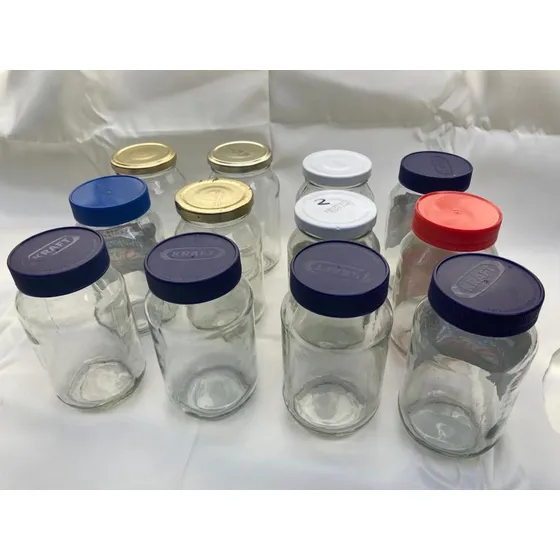 Envase De Vidrio 500gr Frasco Reciclado Con Tapa X Docena