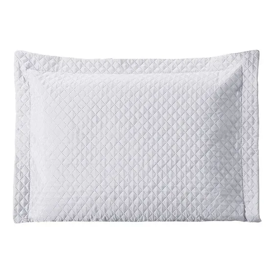 Kit 2 Porta Travesseiro Matelado Microfibra Fronha Cor Branco Losango 2x2 cm