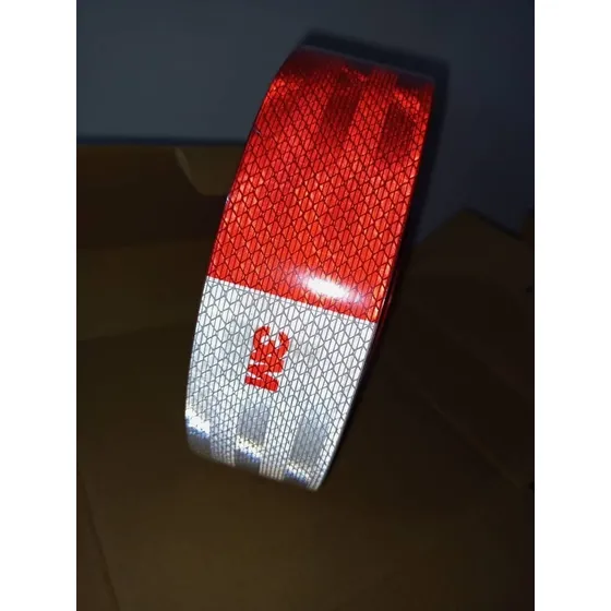 Cinta Reflectiva 3m Blanco Con Rojo