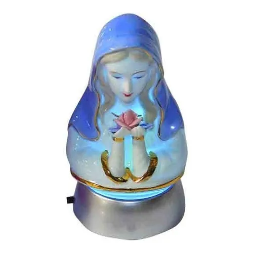 Imagen De La Virgen María Rosa Mística Base Luz Santos      