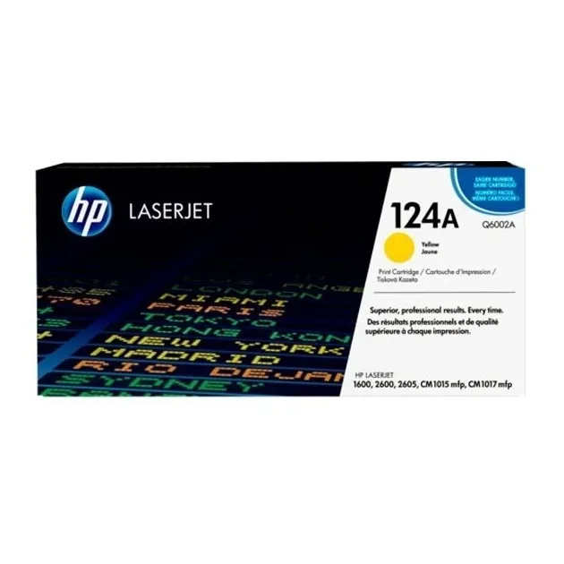 Cartucho De Tóner Hp 124a Amarillo 2k Págs Original Factura