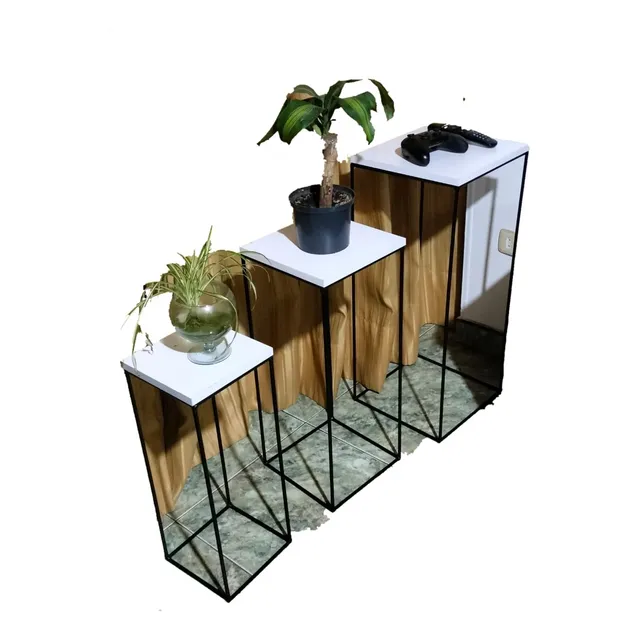Set De Tres Mesas Auxiliares Decorativas Minimalistas