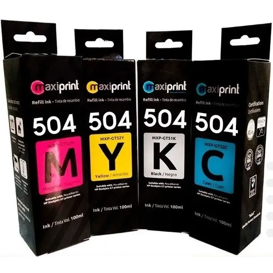  Combo Tinta Maxiprint Epson 504 L4150 4160 6161 6171 