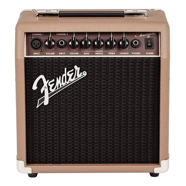 Amplificador Fender Guitarra, Acoustasonic 15 120v Portátil Color Marrón/Trigo