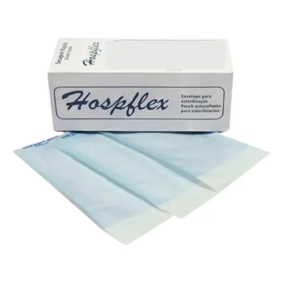 Envelope Autoclave Esterilização Manicure 9cm X 26cm 100 Un