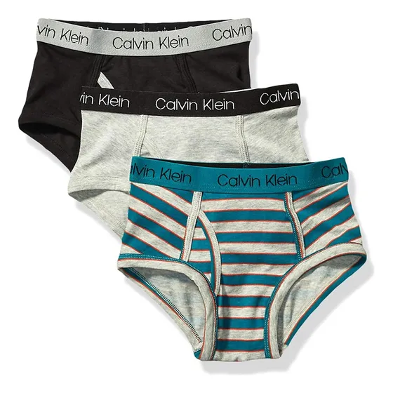 Kit Com 3 Cuecas Calvin Klein 8/10 Anos Original