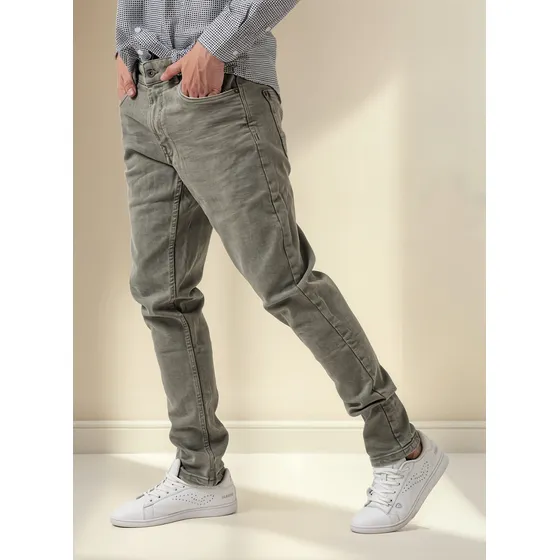 Pantalón De Jean Para Hombre Strech Alicrado Liso