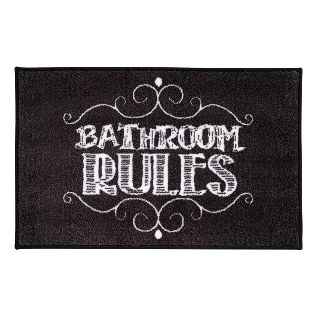 Avanti Linens Chalk It Up Alfombra De Baño, 20 X 30, Negro C