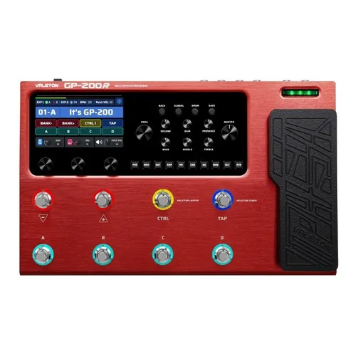 Pedal de efeito vermelho Valeton Gp-200
