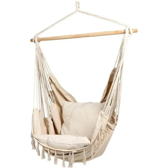 Silla Colgante Hamaca Paraguaya Tela Sillón Set Completo