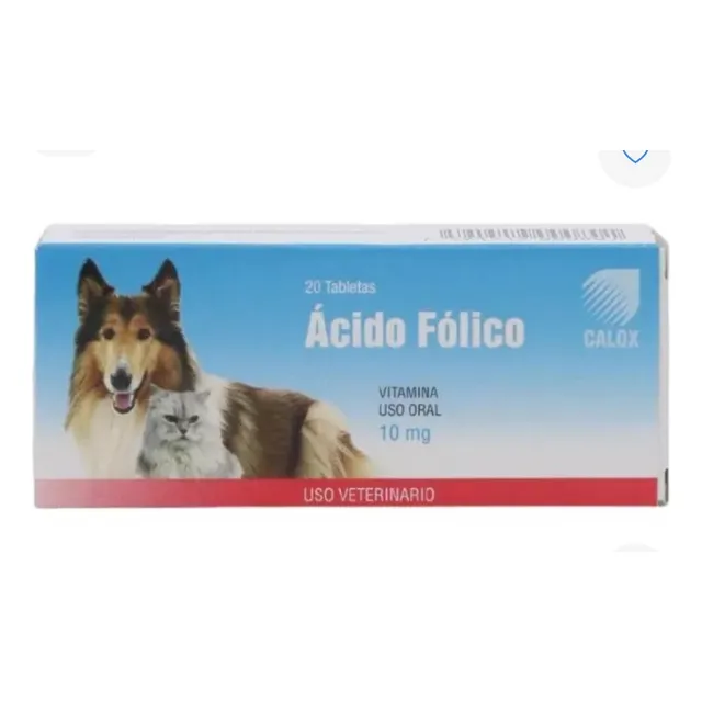 Calox Acido Folico 10 Mg 20 Tab Perros Y Gatos
