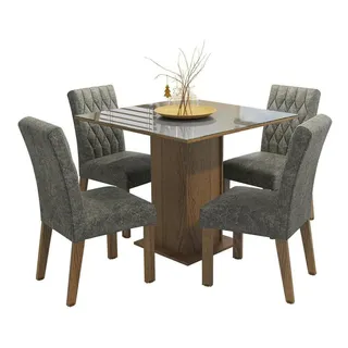 Sala Jantar Mesa Tampo Vidro 4 Cadeiras Anaju Madesa Rcs Cor Rustic/cinza/silver Desenho Do Tecido Das Cadeiras Liso Mdja040138f9sil Sala Jantar Mesa Tampo Vidro 4 Cadeiras Anaju Madesa Rcs Cor Rustic/cinza/silver Desenho Do Tecido Das Cadeiras Liso Mdja040138f9sil