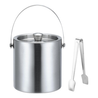 Cubo De Hielo Con Tapa Y Pinzas, Versátil Cubeta De 1.6l Cubo De Hielo Con Tapa Y Pinzas, Versátil Cubeta De 1.6l